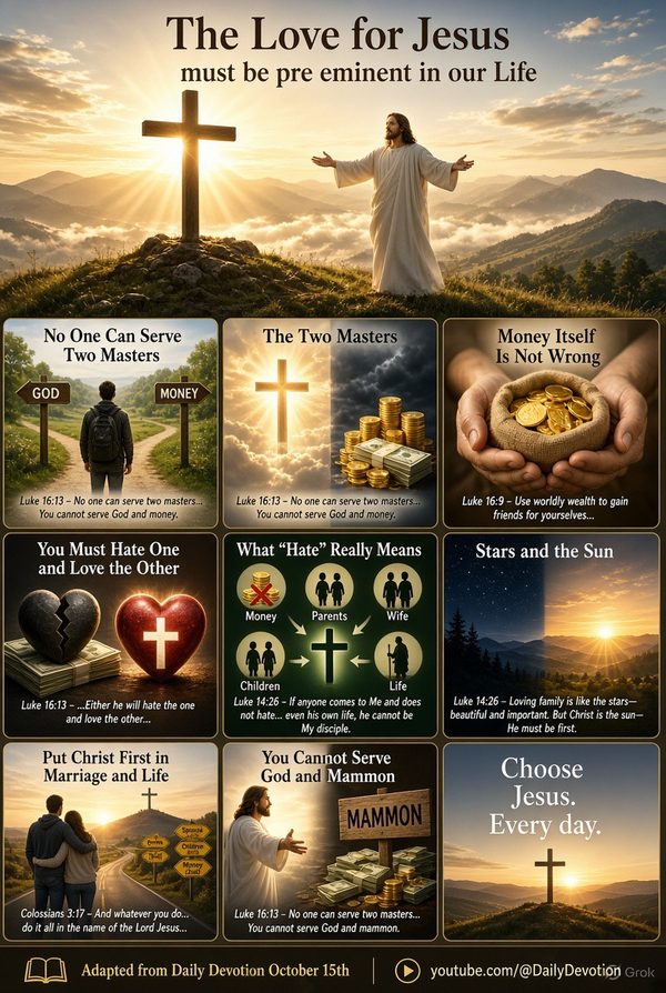 The love of Jesus must be preeminent in our life