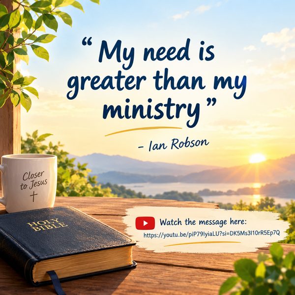 My need is greater than my ministry - Ian Robson